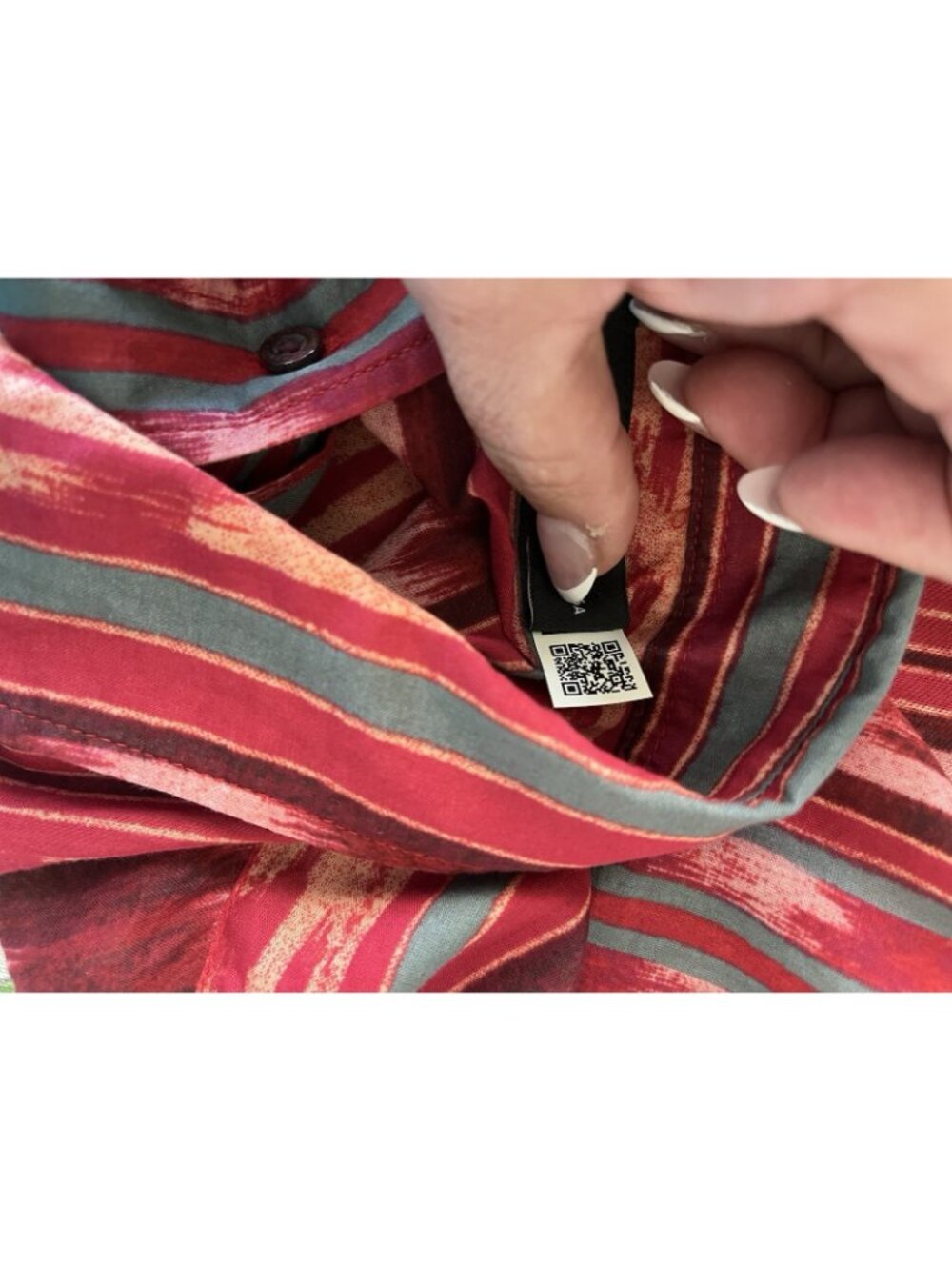 Ralph Lauren Large Red Ikat Cotton Button Up Shirt Southwestern Tribal Western - Picture 11 of 12